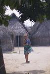 Anne with the Kuna thatched-huts.
*Photo by Rennie Waxlax.