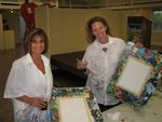 Cherie and Diane ready to begin their night of painting.