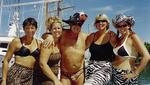 Rennie with the female crew of the Banderas Bay Regatta.  Sandi, Annette, Anne and Cherie.  (Scary Note:  All the animal print clothing was supplied by Cherie)