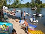 Our campsite, full of shade, kids, laughter and lots and lots of freezing cold water!