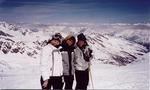 You could say skiing in Soelden is like being on "cloud 9".  Probably because most of the time you are above the clouds.  Britta, Kristi and Cherie