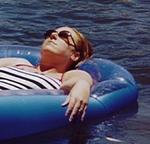 That's what it is all about, the perfect time of day to take a nap on a raft.  (Stephanie)