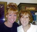 See what 142 bobby pins can do to your hair!  Cherie and Stephanie.