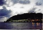 The same view at night, San Sebastion.