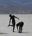 122 people voluntered to model mud for a "professional" photographer in the Black Rock Desert.  Jean, Anne, Rennie and I were among the muddy.