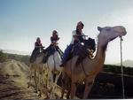 Renee, Kristi and Cherie on our camels.  I think all the camels were named "Mohommed".