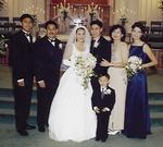 Mike's family with the bride and groom.