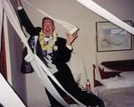 Afterwards, Steve, Michelle and Cherie sneak into the newlywed's hotel room for some special decorations!