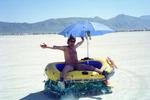 This guy was just floating around the "Floating World" of Burning Man.