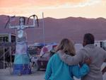 Anne and Rennie enjoying the sunset after a sand storm.