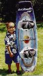 Wake-boarding at an early age. Tyler.