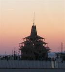 The "Temple of Joy" which was burned to the ground the day after the man was burned.