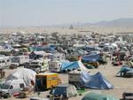 As far as the eye can see...29,000 people camping together in the middle of nowhere.