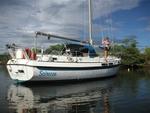 Cherie on Scirocco in Marina Flamingo, Costa Rica.