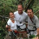 Lisa, Doug and Greg on a platform above the rain forest.