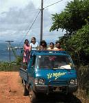 The truck we hitched a ride with to the Taboga's peak.