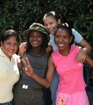 The Panamanian girls who gave us a ride in the back of their truck.