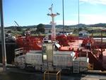 The locomotives which guide the massive ship lines through the Canal.