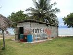 It is best to have a yacht when visiting the San Blas Islands since this is "Hotel Porvenir."