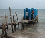 These are the "nice" bathrooms on the island of Porvenir. 
*Photo by Anne Blunden.