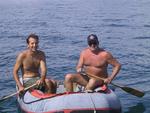 Rennie and Greg in the dinghy.
*Photo by Anne Blunden.