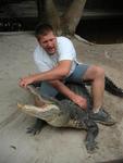 I don´t think this gator likes being sat on.