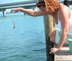 Sometimes the tarpon give you a kooky smile and cause you to drop the fish early.