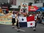 Children marching, making a statement with their silence.