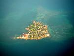 An aerial view of one of the 365 San Blas Islands.  (We took this picture on the plane ride over!)