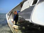 Which is the bigger wreck?  The boat or my hair?