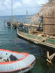 Scirocco's dinghy "docked" at Sugtupu.