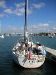 Getting ready for a day-sail on Cloud Nine (Greg's dad's boat.)