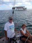John and Marsha with "Stiltsville" in the distance.