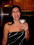 Karem tastes the drinks, just to make sure they are up to her standards.  They are!