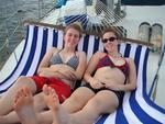 Katee and Lauren, happy on the hammock!