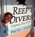 Liesel, just one of the helpful staff at "Reef Divers," one of the two dive-shops on Brac.