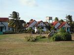 It may look like a quaint "Dutch" village, but those roofs are just painted tin!