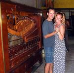 Cherie and Greg dance to the organ music.