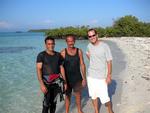 Three guys and a beach.