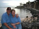 Stan and Joanne by the sea.