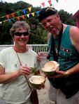 Cherie tells her dad that she doesn't want to eat the coconut jelly because it looks like snot.