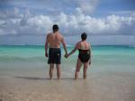 Stan and Joanne admire the view at one of the best beaches in the world.