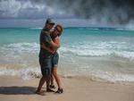 Cherie and Greg splash around in the tropical paradise.  *Photo by Stan.