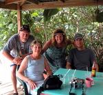 Enjoying breakfast while sitting on the dock of the bay (wasting time.)