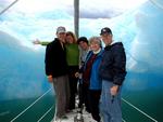 Greg, Cherie, Isabelle, Sue and Dave near the ice-berg.