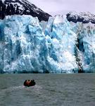 A closer look at the glacier.  *Photo by Rick.