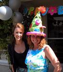 Sherry and Cherie.  It is mandatory to wear a silly hat on your Birthday.