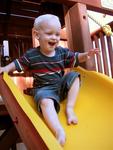 Tanner loves the slide.