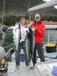 Cherie and Greg with their King Salmon. *Photo by Rick