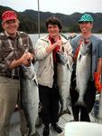 Ted, Isabelle & Rick with their catch-of-the-day.